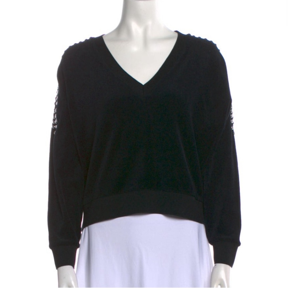 IRO Black Sweatshirt with studding detail